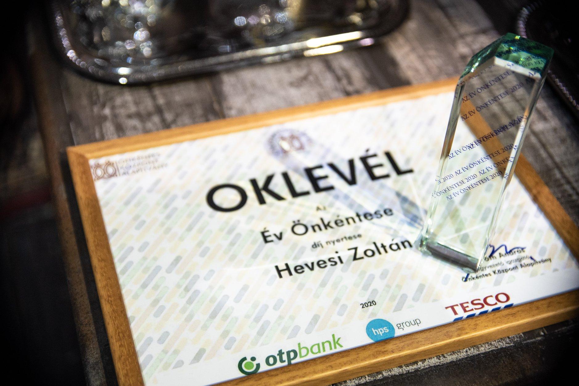 Az év önkéntese lett a szegedi Hevesi Zoltán 1 Az év önkéntese lett a szegedi Hevesi Zoltán 1