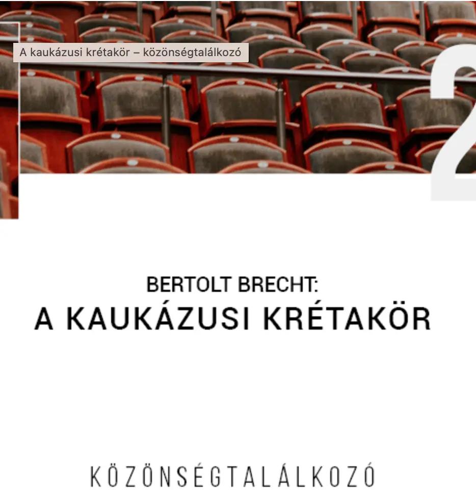 A KAUKÁZUSI KRÉTAKÖR – KÖZÖNSÉGTALÁLKOZÓ hír képe A KAUKÁZUSI KRÉTAKÖR – KÖZÖNSÉGTALÁLKOZÓ hír képe